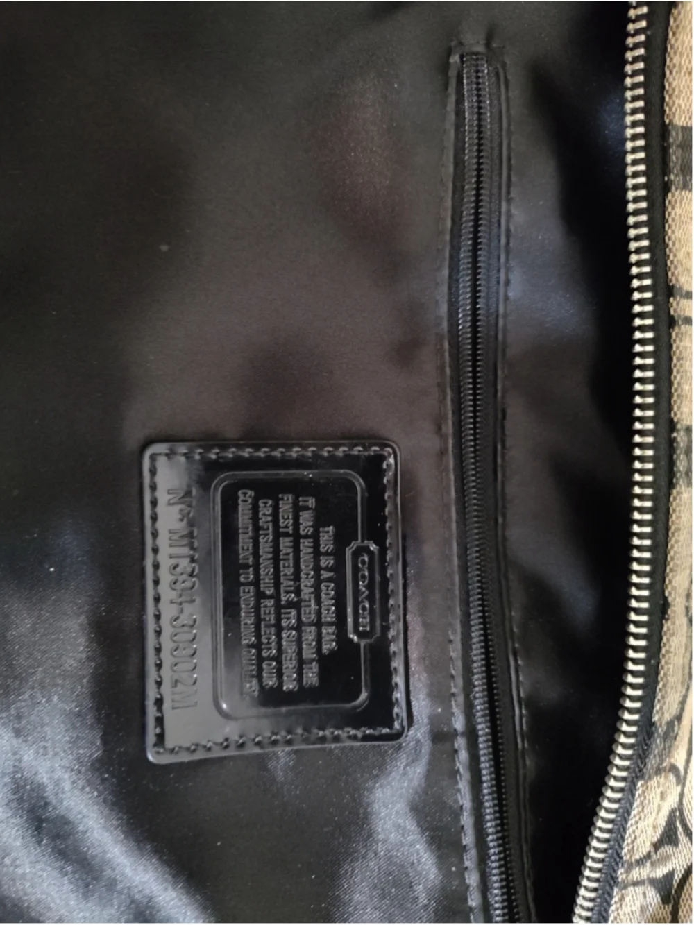 Women's Coach Shoulder Bag One Size Beige Black Signature Canvas